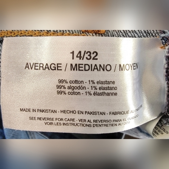 Chaps Slim Boyfriend Blue Jeans Medium Wash High Rise CDCHB0121-WAL 14 32 - Picture 4 of 11